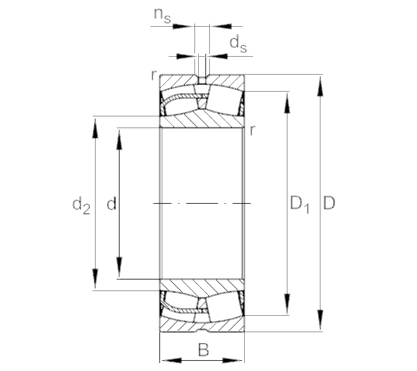 23064-BEA-XL-MB1 Spherical Roller Bearing drawing 23064-BEA-XL-MB1 Spherical Roller Bearing drawing